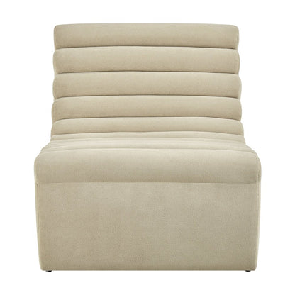 Corbin Performance Fleece Armless Accent Chair - Bisque