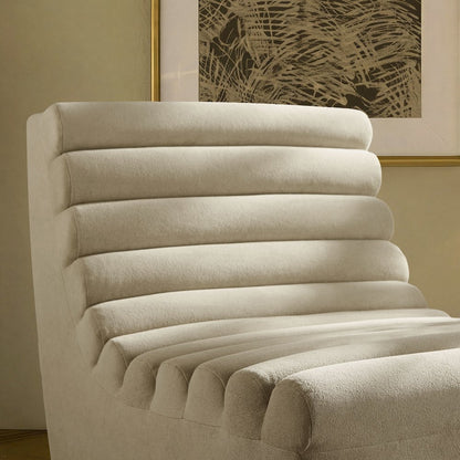 Corbin Performance Fleece Armless Accent Chair - Bisque