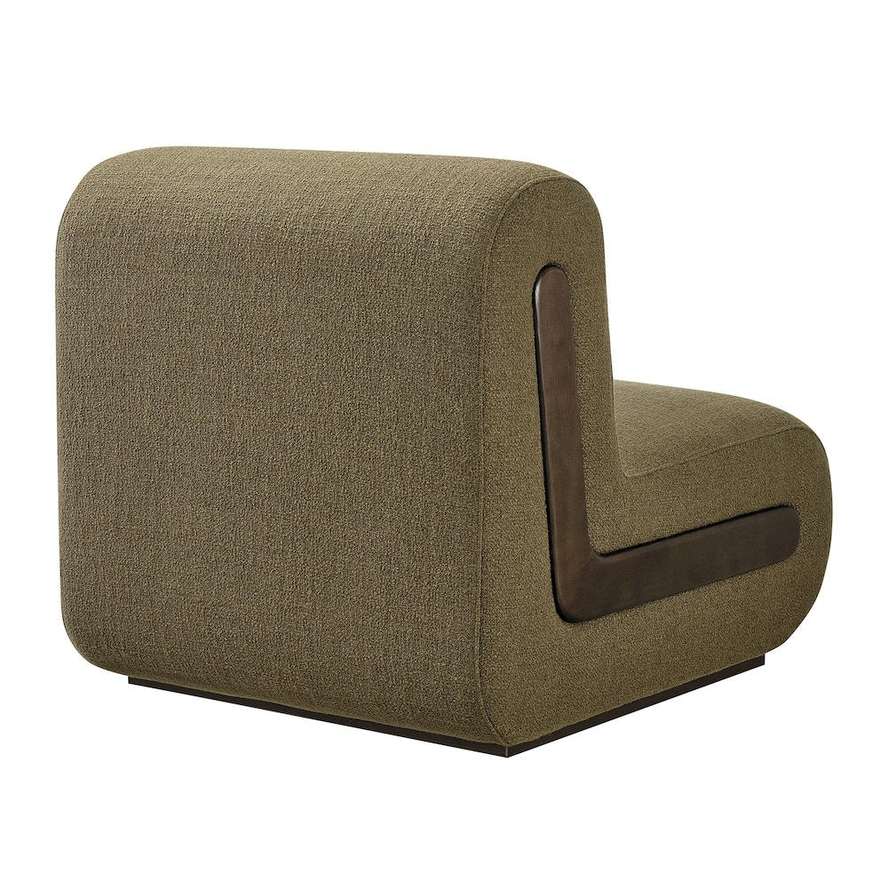 Denby Linen Blend Accent Chair - Olive