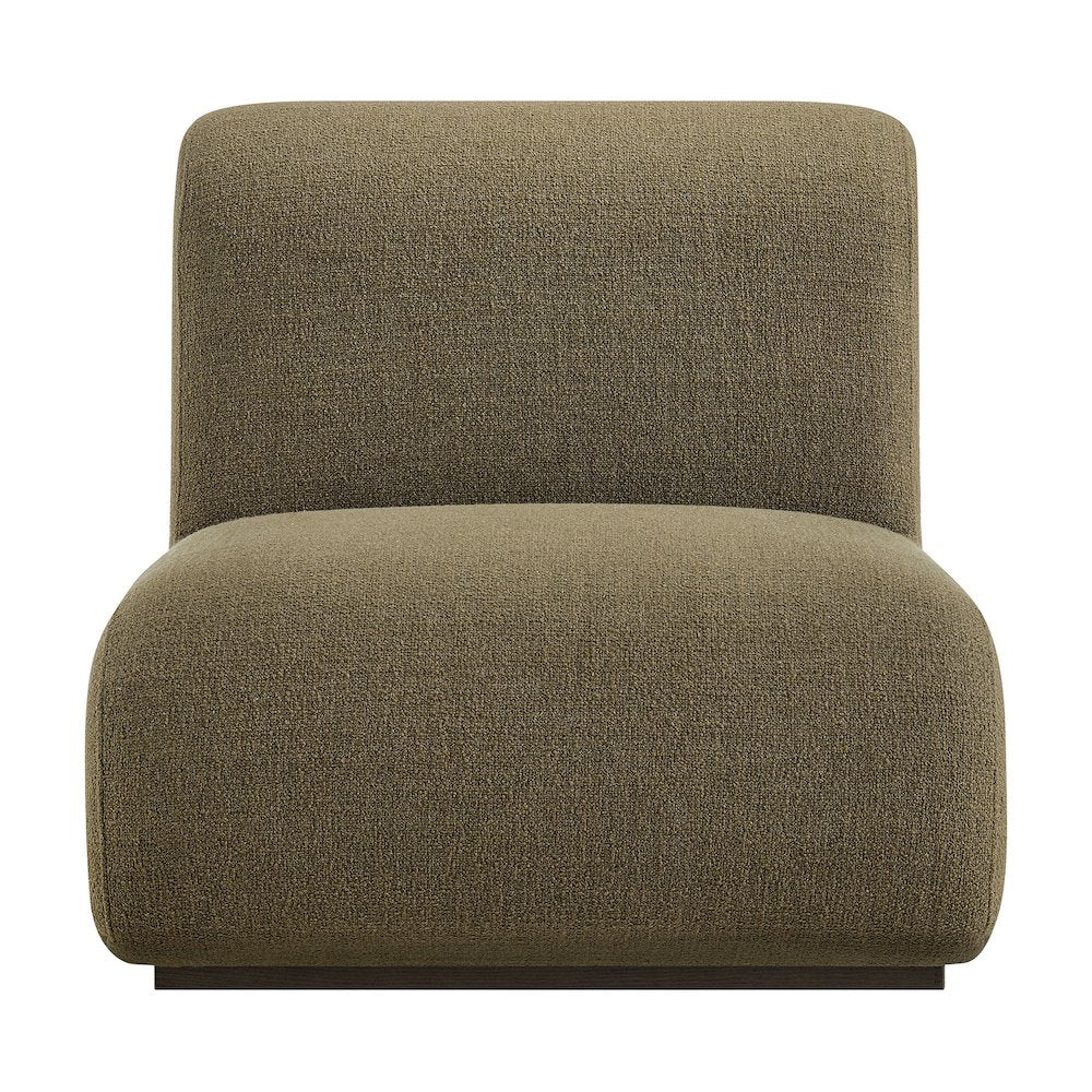 Denby Linen Blend Accent Chair - Olive