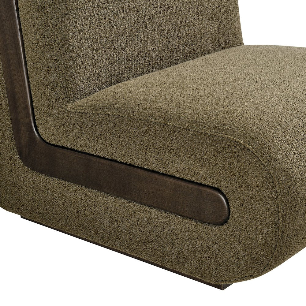Denby Linen Blend Accent Chair - Olive
