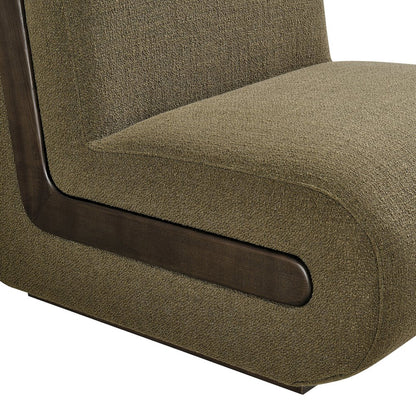 Denby Linen Blend Accent Chair - Olive