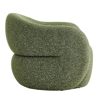 Selby Textured Woven Fabric Swivel Accent Chair - Olive