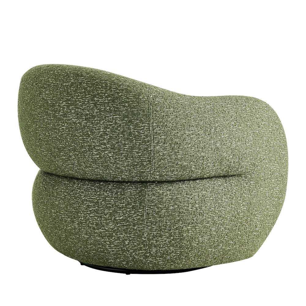 Selby Textured Woven Fabric Swivel Accent Chair - Olive