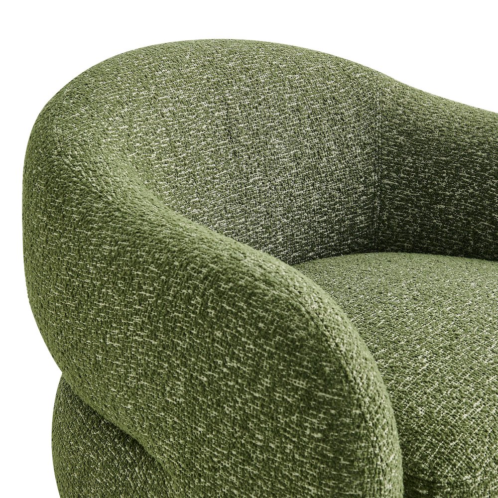 Selby Textured Woven Fabric Swivel Accent Chair - Olive