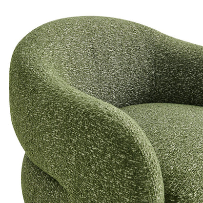 Selby Textured Woven Fabric Swivel Accent Chair - Olive