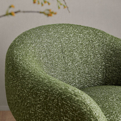 Selby Textured Woven Fabric Swivel Accent Chair - Olive