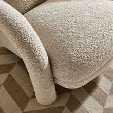 Ferris Textured Woven Fabric Lounge Chair - Linen