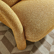 Ferris Textured Woven Fabric Lounge Chair - Mustard