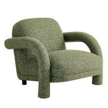 Ferris Textured Woven Fabric Lounge Chair - Olive