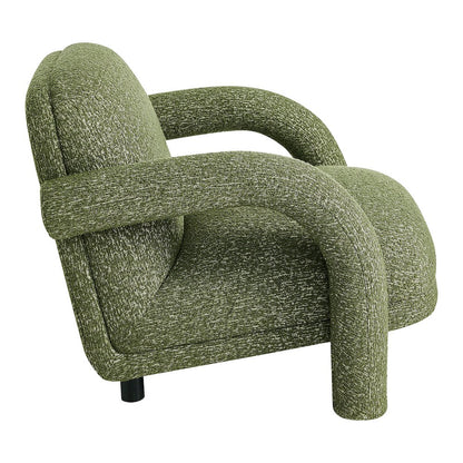 Ferris Textured Woven Fabric Lounge Chair - Olive