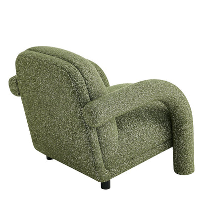 Ferris Textured Woven Fabric Lounge Chair - Olive