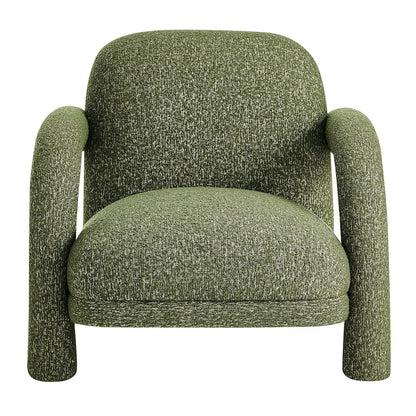 Ferris Textured Woven Fabric Lounge Chair - Olive