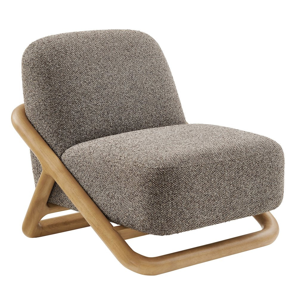 Vander Textured Fabric Accent Chair - Chestnut Earth