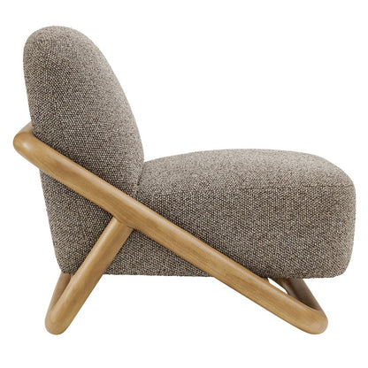 Vander Textured Fabric Accent Chair - Chestnut Earth