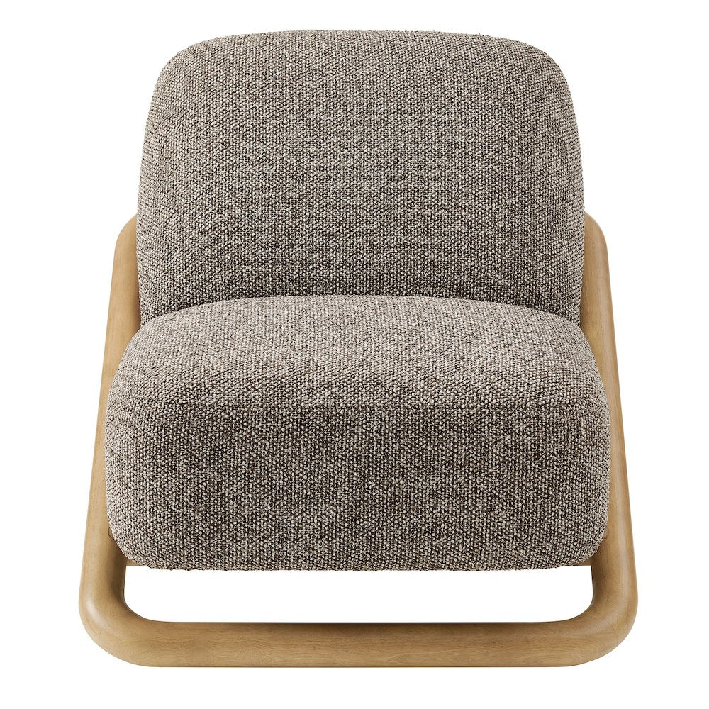 Vander Textured Fabric Accent Chair - Chestnut Earth
