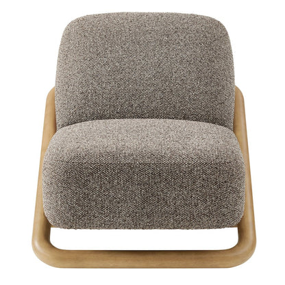Vander Textured Fabric Accent Chair - Chestnut Earth
