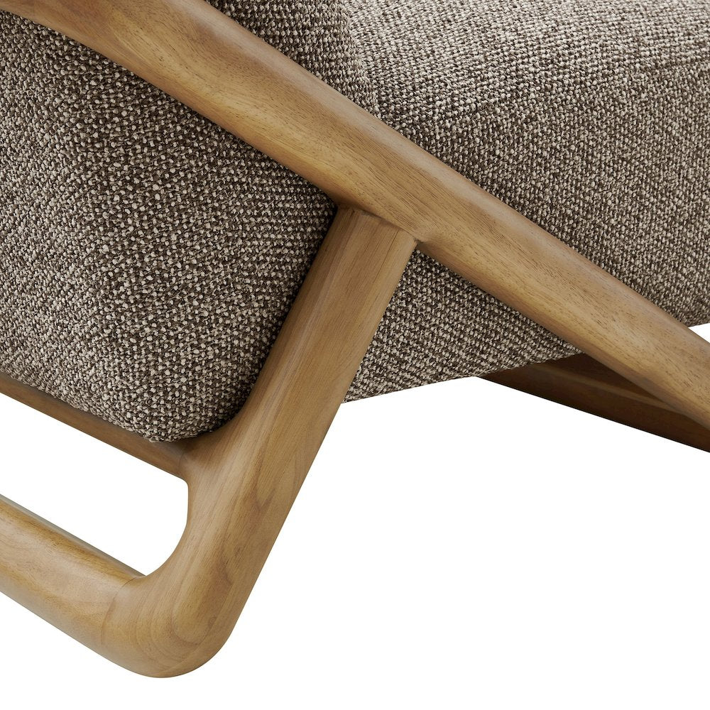Vander Textured Fabric Accent Chair - Chestnut Earth