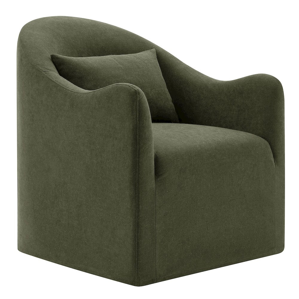 Bardot Linen Blend Accent Chair - Sage