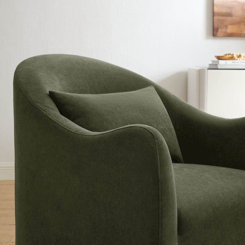 Bardot Linen Blend Accent Chair - Sage