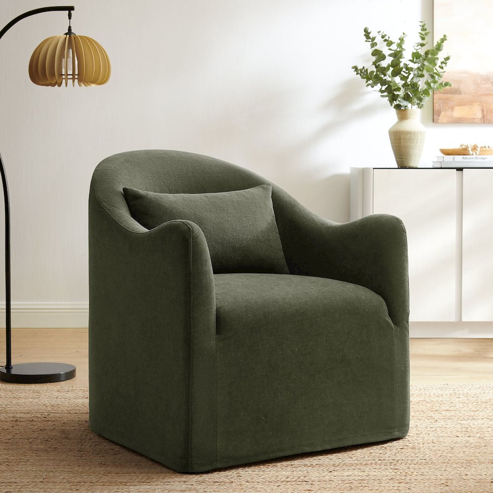 Bardot Linen Blend Accent Chair - Sage