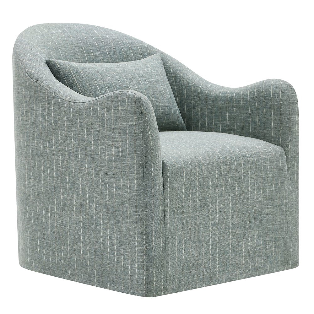 Bardot Striped Accent Chair - Spa Blue Stripe