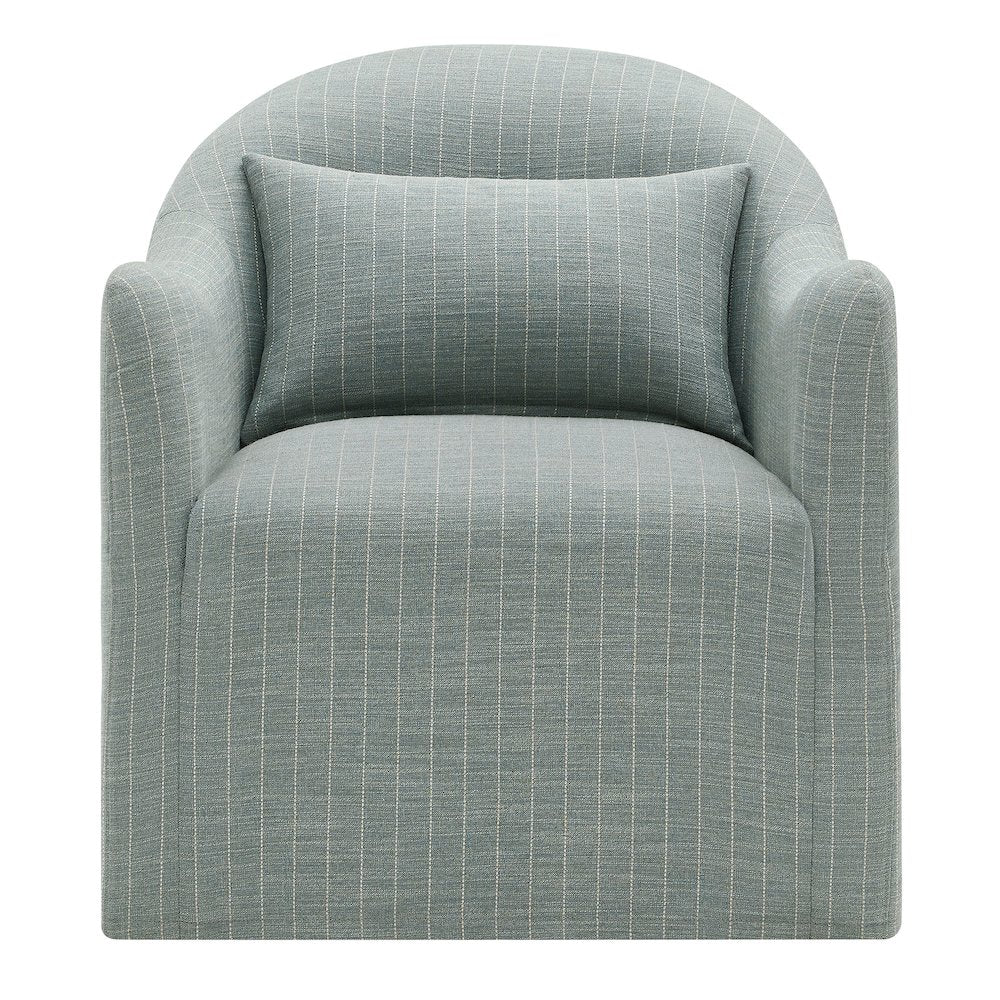 Bardot Striped Accent Chair - Spa Blue Stripe