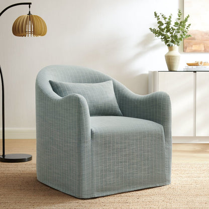 Bardot Striped Accent Chair - Spa Blue Stripe