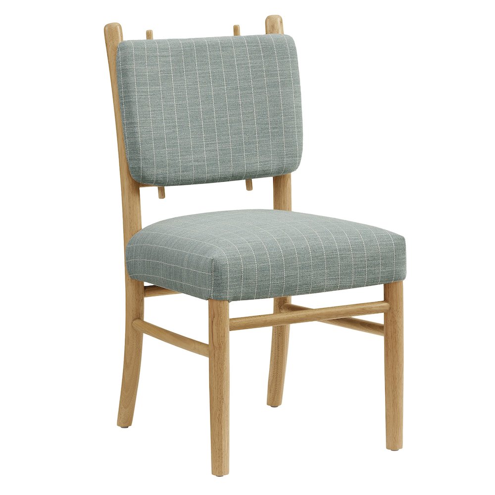 Mauden Striped Dining Side Chairs Set of 2 - Spa Blue Stripe