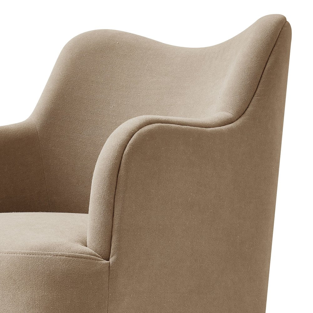 Cordelle Linen Blend Swivel Dining Chair - Almond