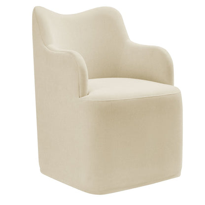 Cordelle Linen Blend Swivel Dining Chair - Linen