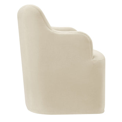 Cordelle Linen Blend Swivel Dining Chair - Linen