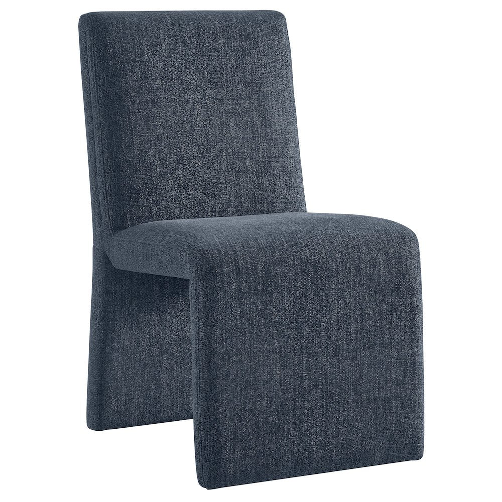 Emory Upholstered Fabric Dining Side Chair Set of 2 - Slate Blue