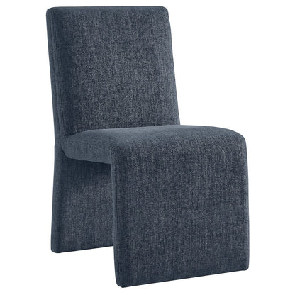 Emory Upholstered Fabric Dining Side Chair Set of 2 - Slate Blue