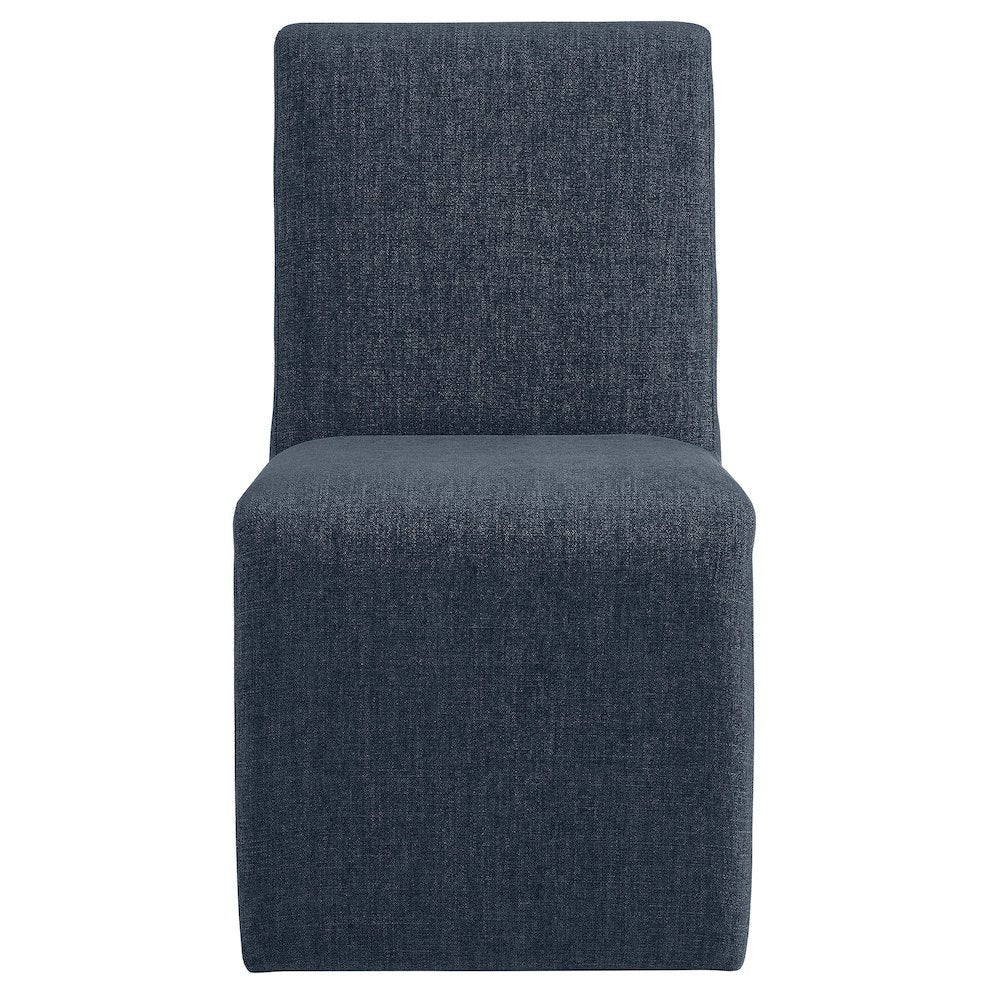 Emory Upholstered Fabric Dining Side Chair Set of 2 - Slate Blue