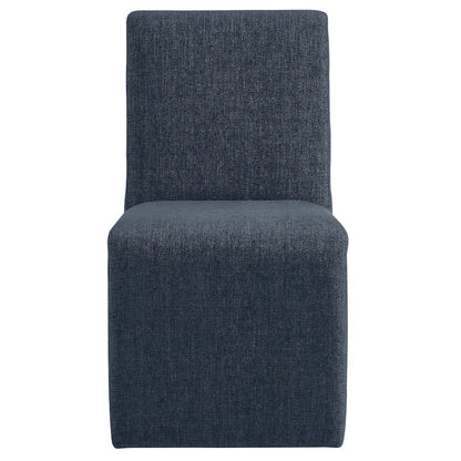 Emory Upholstered Fabric Dining Side Chair Set of 2 - Slate Blue