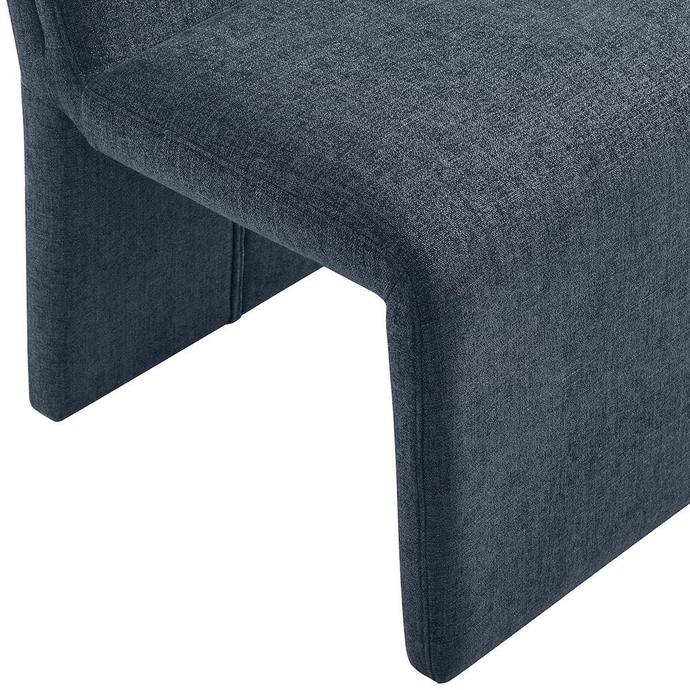 Emory Upholstered Fabric Dining Side Chair Set of 2 - Slate Blue