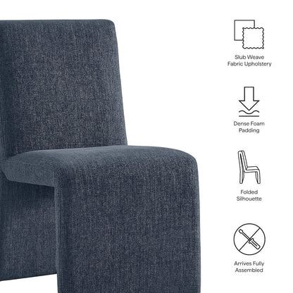 Emory Upholstered Fabric Dining Side Chair Set of 2 - Slate Blue
