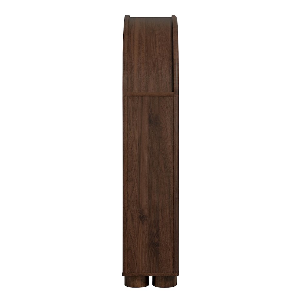 Bellamy Arched Fold-Out Desk Cabinet - Walnut