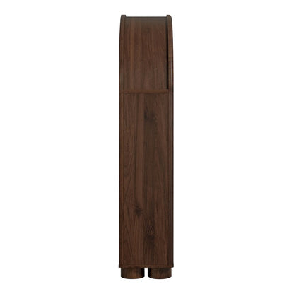 Bellamy Arched Fold-Out Desk Cabinet - Walnut