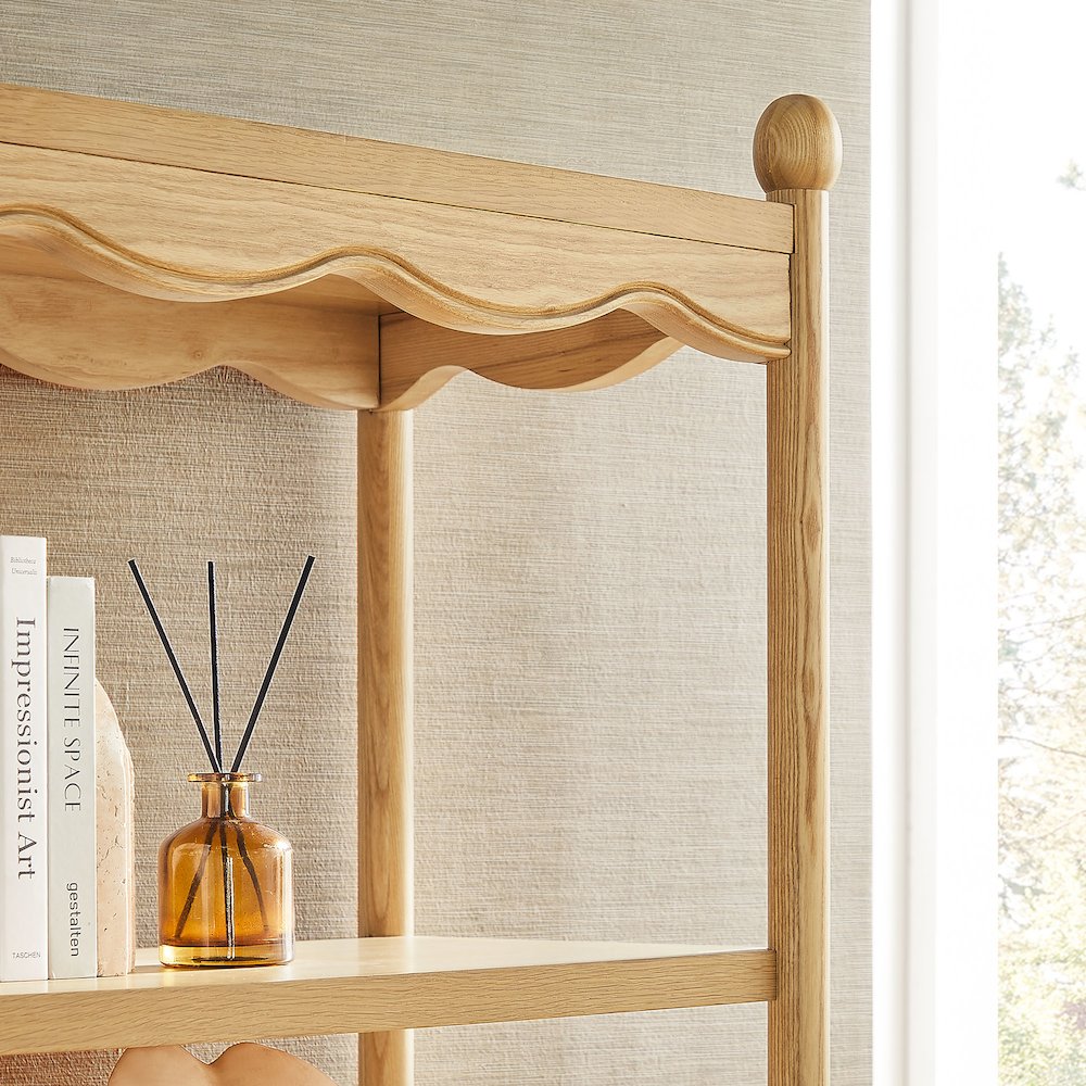Darcy 4-Tier Open Bookcase - Oak