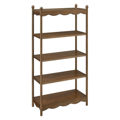 Darcy 4-Tier Open Bookcase - Walnut