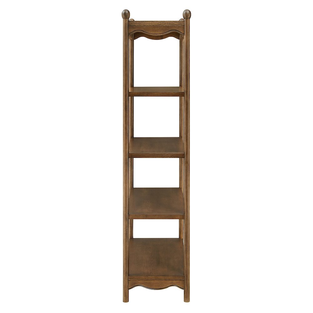 Darcy 4-Tier Open Bookcase - Walnut