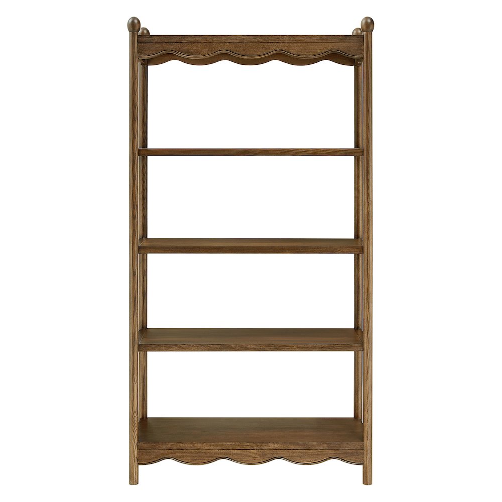 Darcy 4-Tier Open Bookcase - Walnut