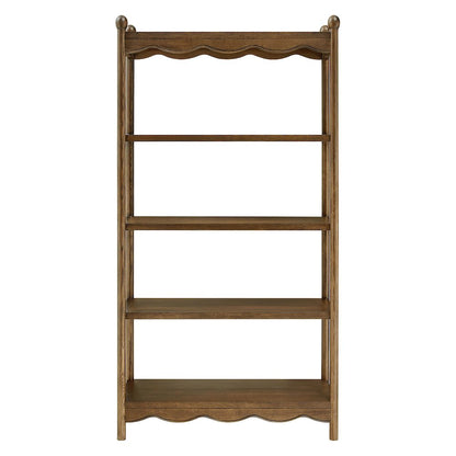 Darcy 4-Tier Open Bookcase - Walnut