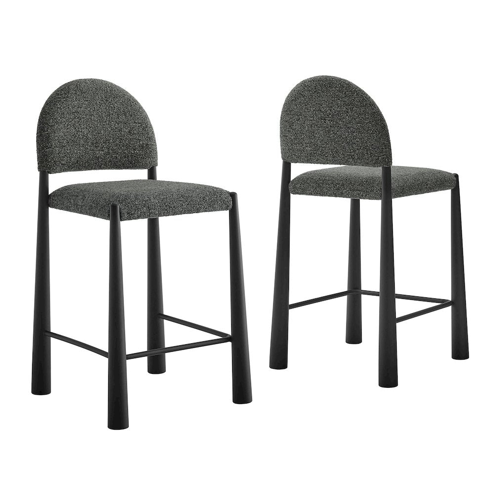 Hayley Upholstered Fabric Counter Stools Set of 2