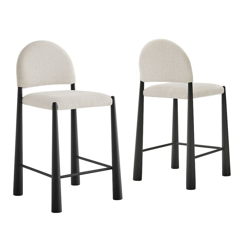 Hayley Upholstered Fabric Counter Stools Set of 2