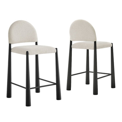 Hayley Upholstered Fabric Counter Stools Set of 2