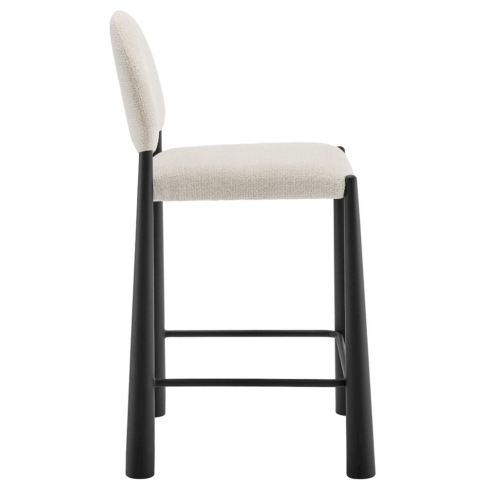 Hayley Upholstered Fabric Counter Stools Set of 2