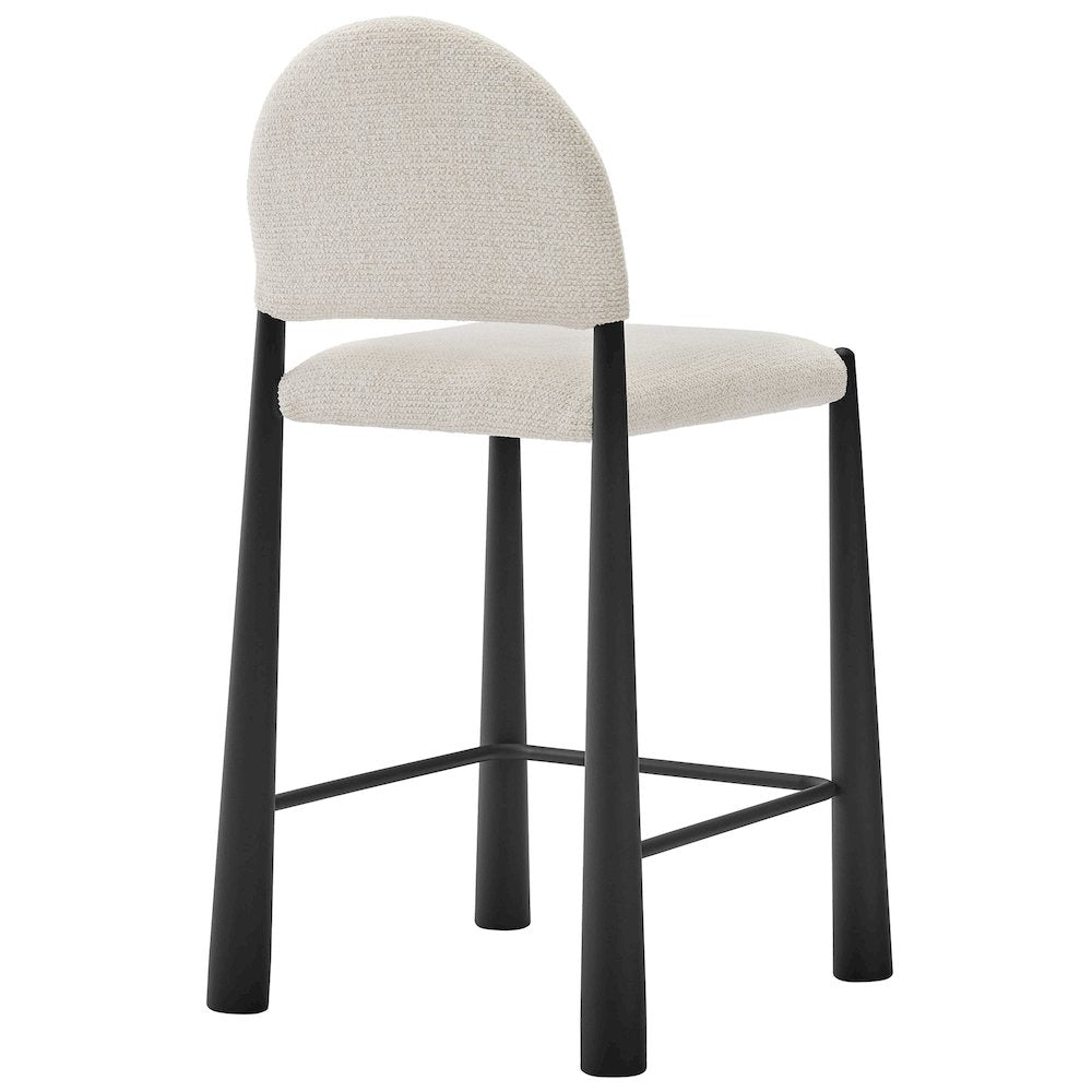 Hayley Upholstered Fabric Counter Stools Set of 2